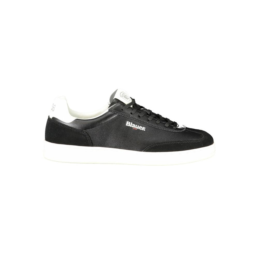 Black Leather Men Sneaker