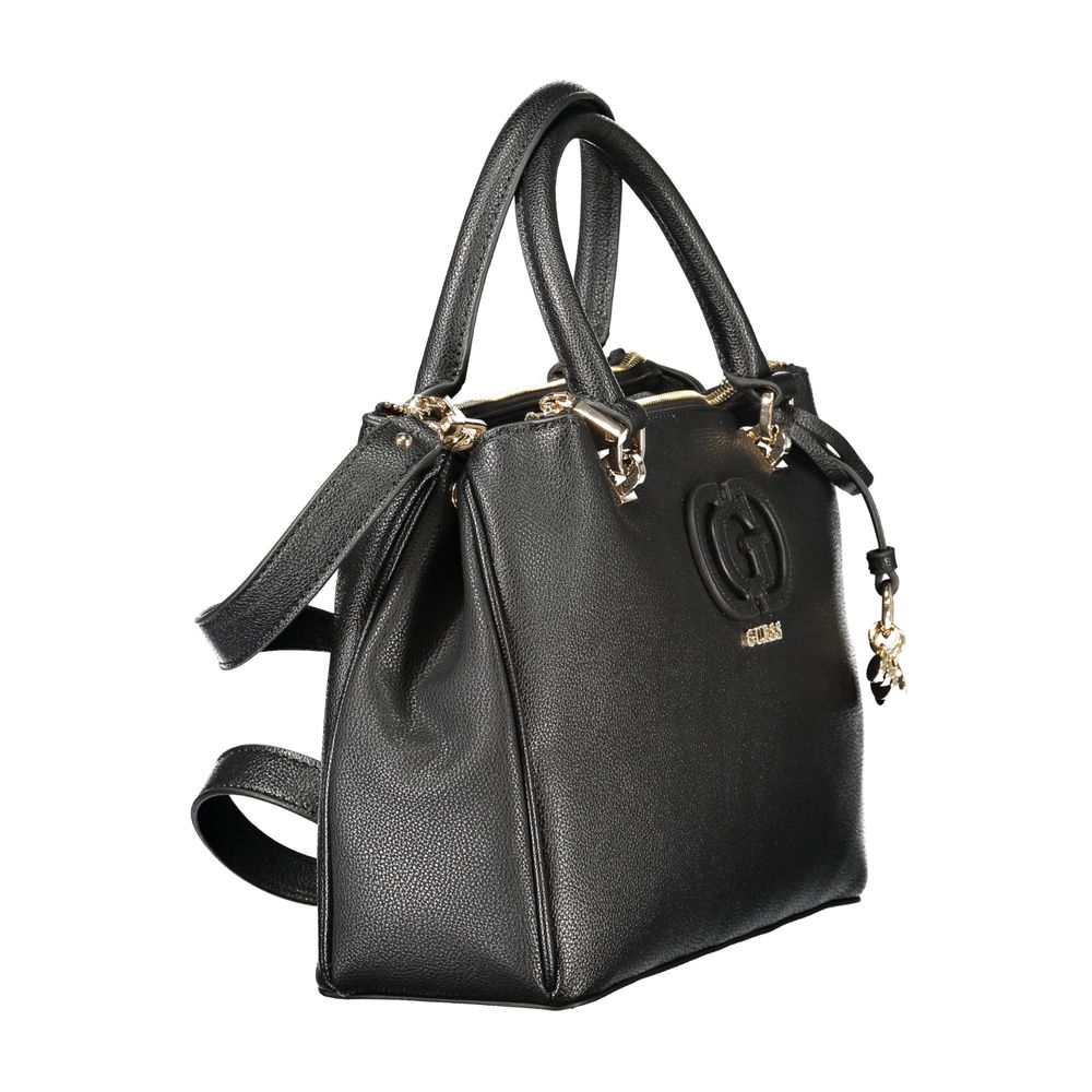 Black Polyethylene Women Handbag