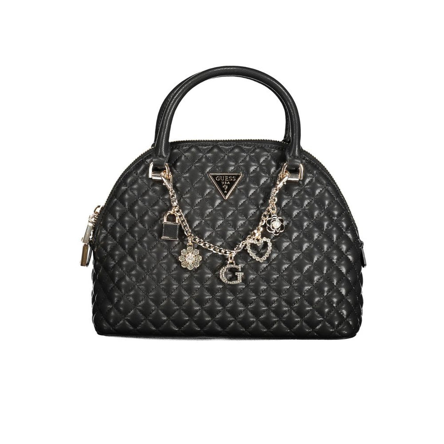 Black Polyethylene Women Handbag