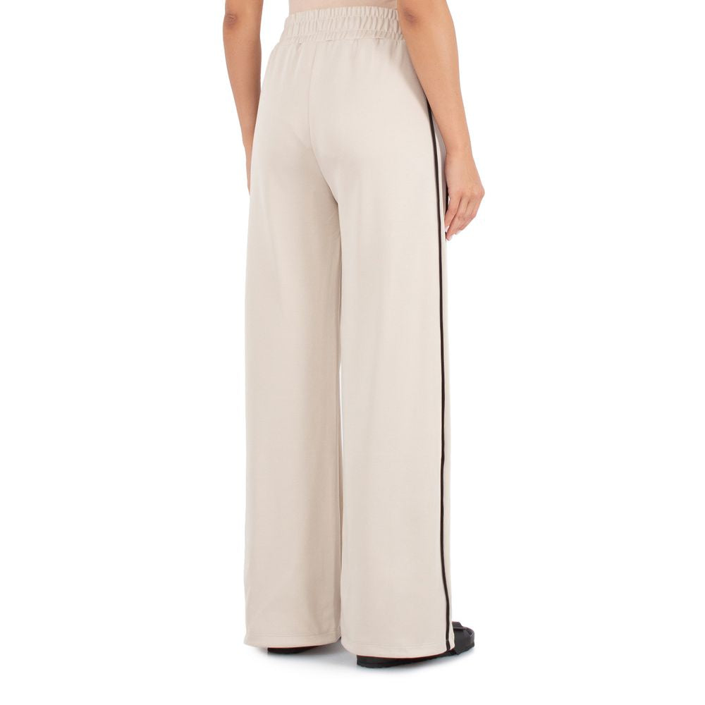Beige Cotton Women Pant