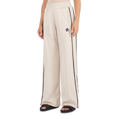Beige Cotton Women Pant