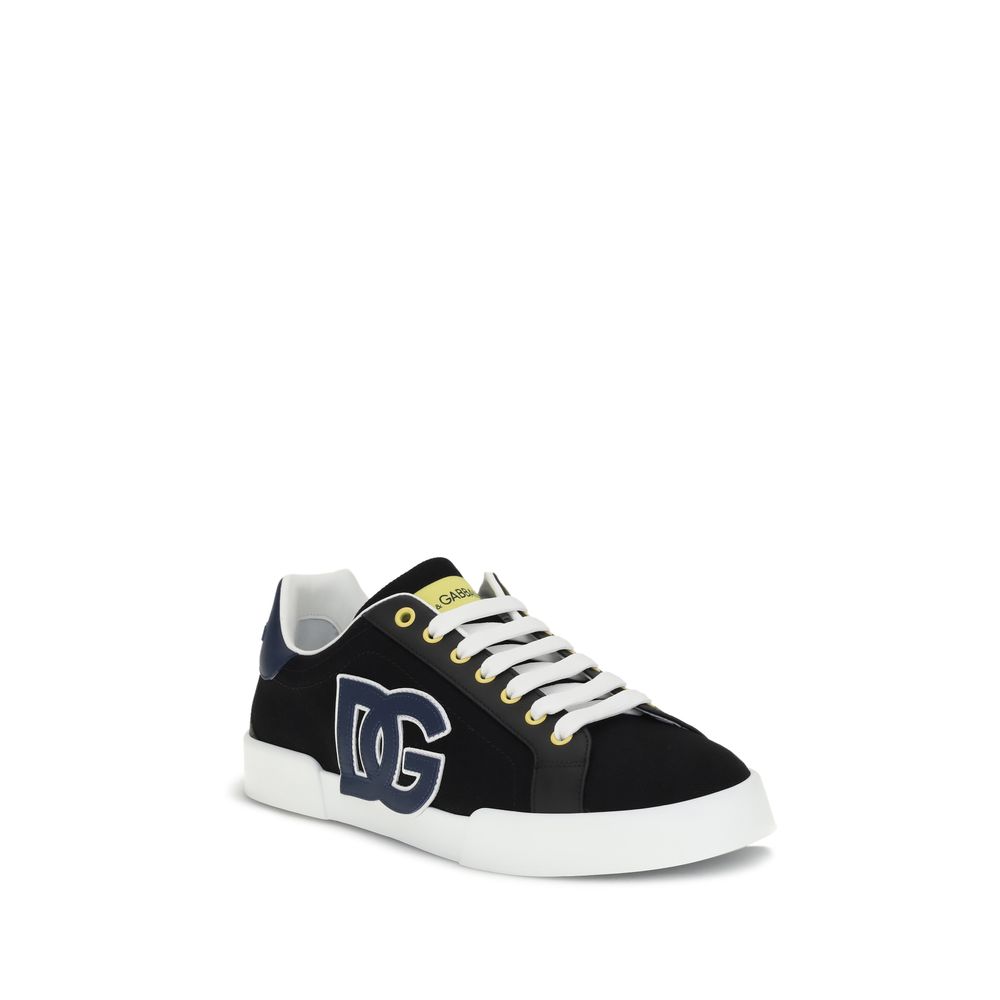 Black Calf Leather Bos Taurus Low Top Sneakers