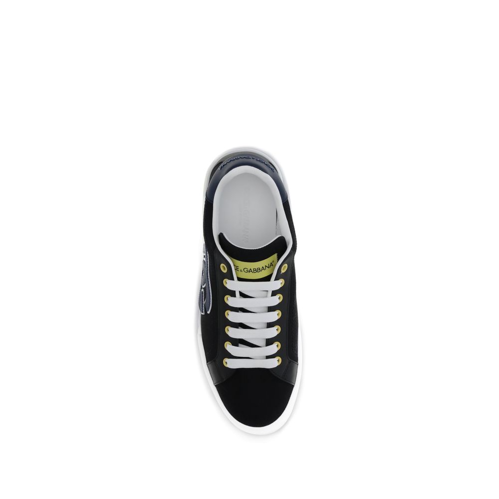Black Calf Leather Bos Taurus Low Top Sneakers