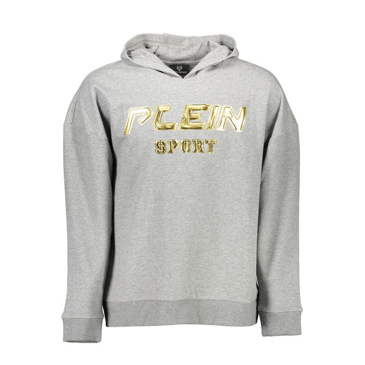 Gray Cotton Men's Hooded Sweater