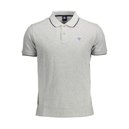 Gray Cotton Polo Shirt