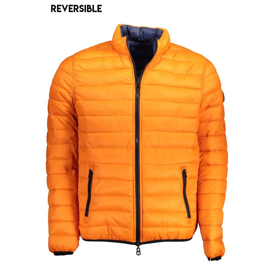 Orange Nylon Jackets & Coat
