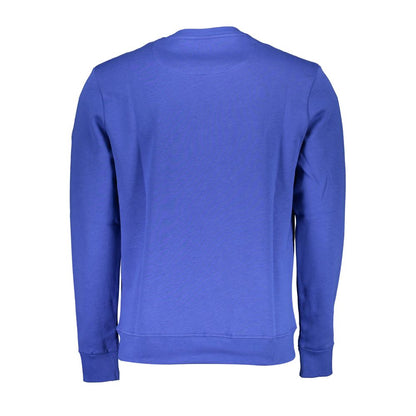 Blue Cotton Men Sweater