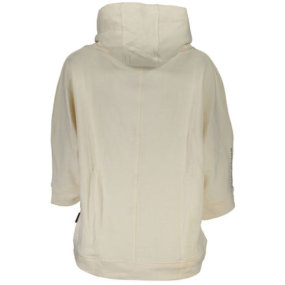 White Cotton Women's Hooded Sweater