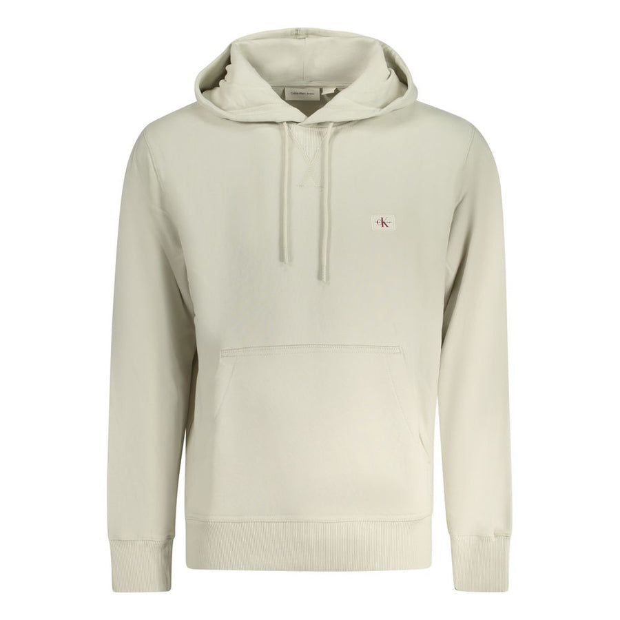 Beige Cotton Men Sweater