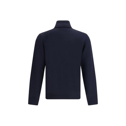 Blue Merino Wool Turtleneck