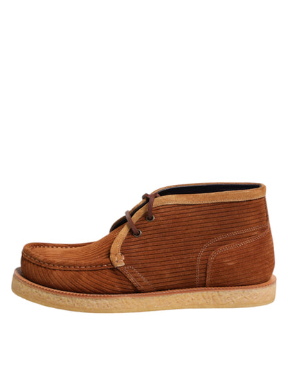 Brown Suede Nubuck Leather Desert Ankle Boots Shoes