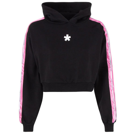 Black Cotton Women's Sweater Hoodie