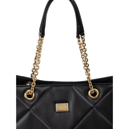 Black Leather Tote Bag