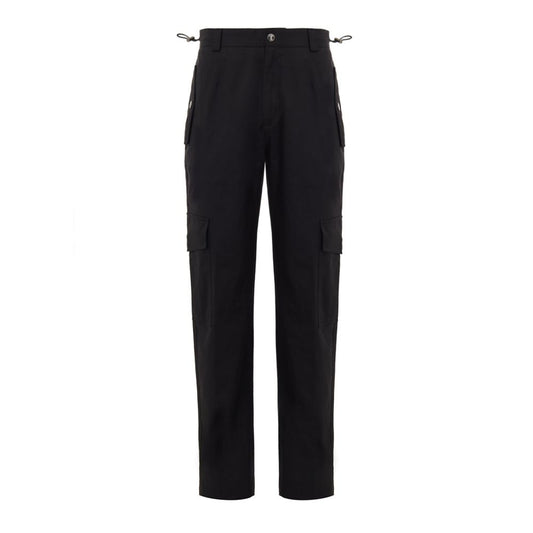 Black Cotton Cargo Pants