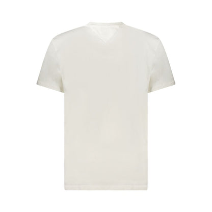 White Cotton Men T-Shirt