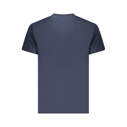 Blue Cotton Men T-Shirt