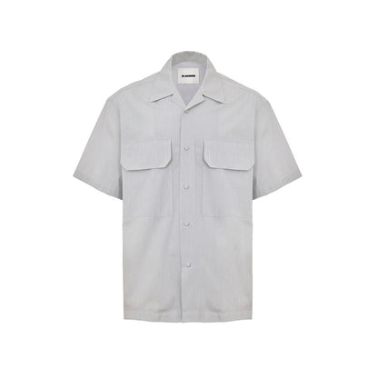 Blue Cotton Shortsleeve Shirt