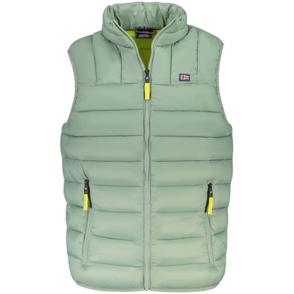 Green Polyamide Sleveless Jacket