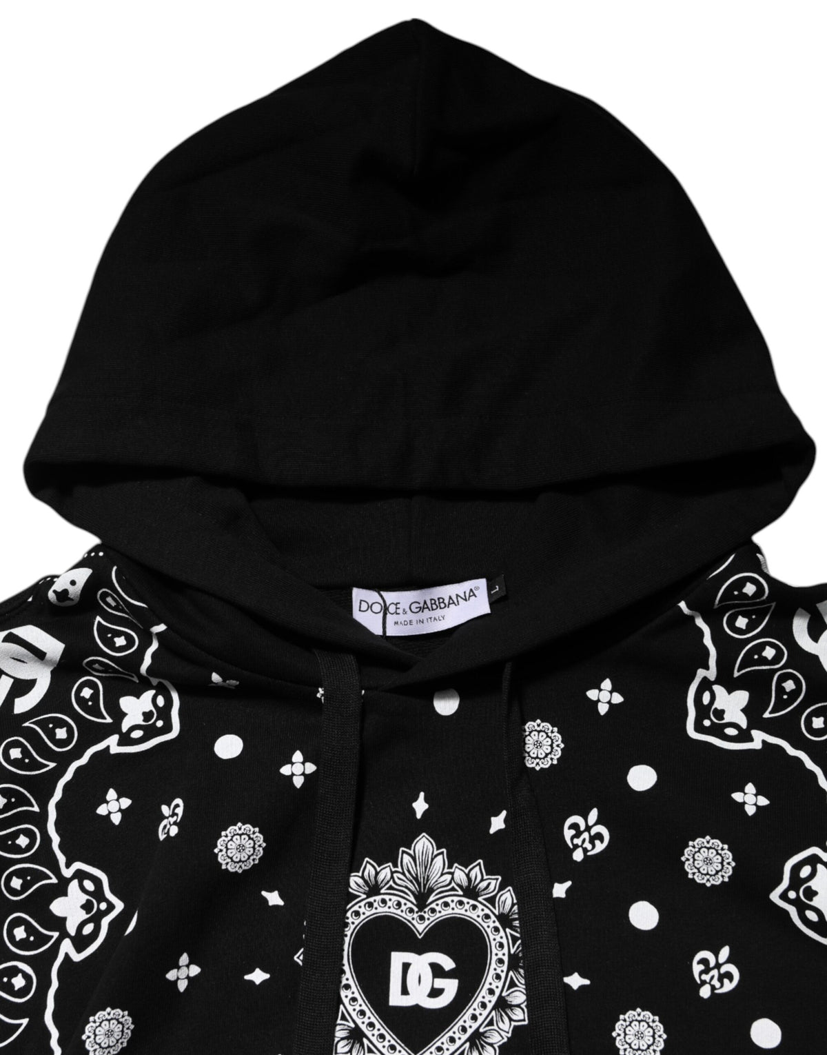Black Bandana Hooded Men Sweatshirt Sweater