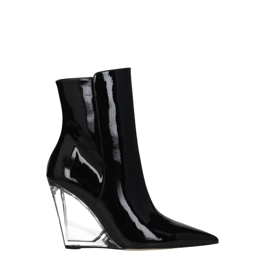Black Leather Ankle Boots