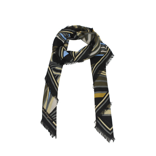 Black Wool Foulard