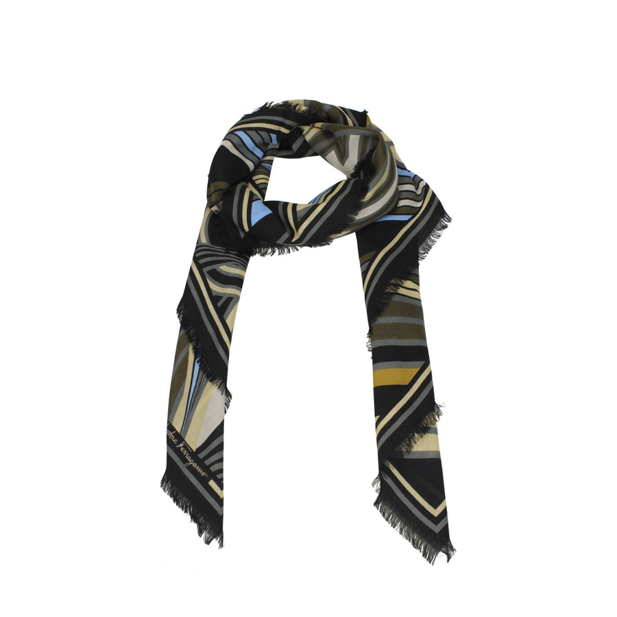 Black Wool Foulard