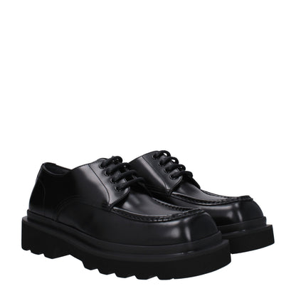 Black Leather Oxfords And Derbies
