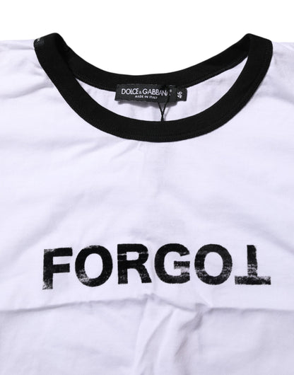 White Cotton Crew Neck Cropped Top T-shirt
