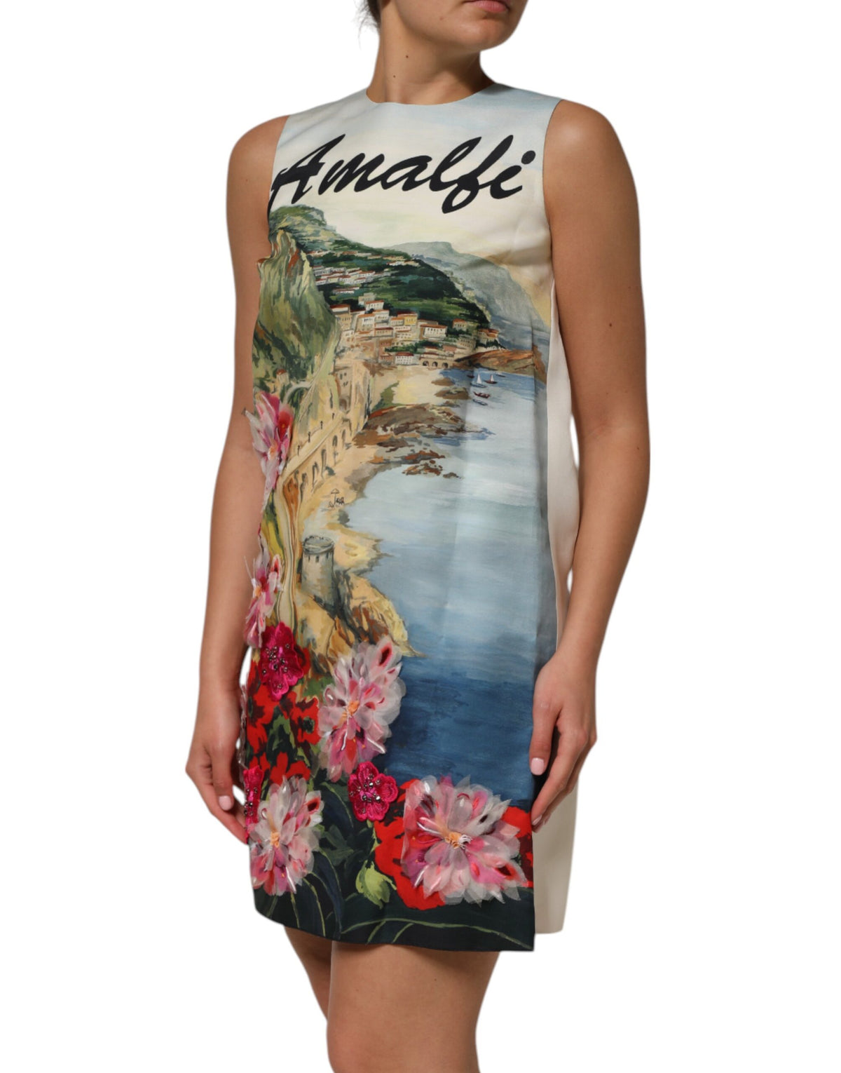 Multicolor Crystal Embellished Mini Dress