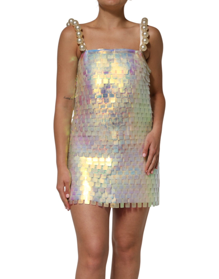 Multicolor Sequin Holographic Mini  Dress