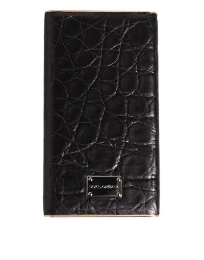 Black Leather Exotic Skin 3000mAh Power Bank Charger USB