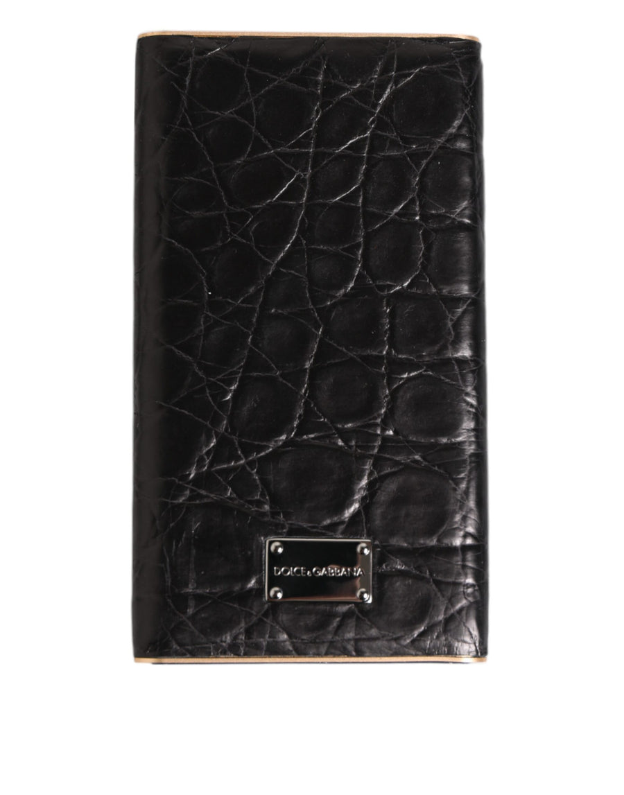 Black Leather Exotic Skin 3000mAh Power Bank Charger USB