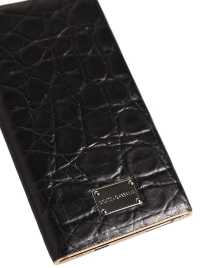 Black Leather Exotic Skin 3000mAh Power Bank Charger USB