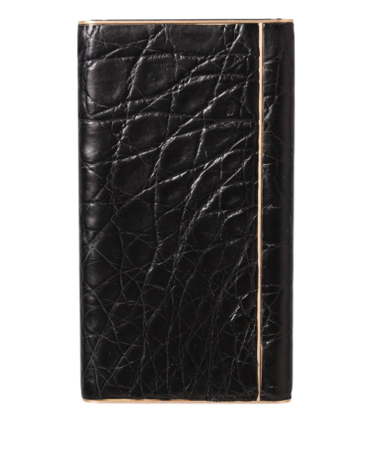 Black Leather Exotic Skin 3000mAh Power Bank Charger USB