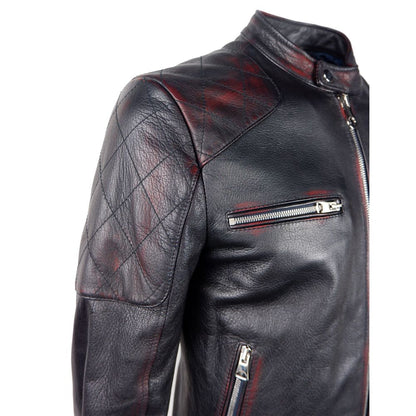 Black Goatskin Men Jacket