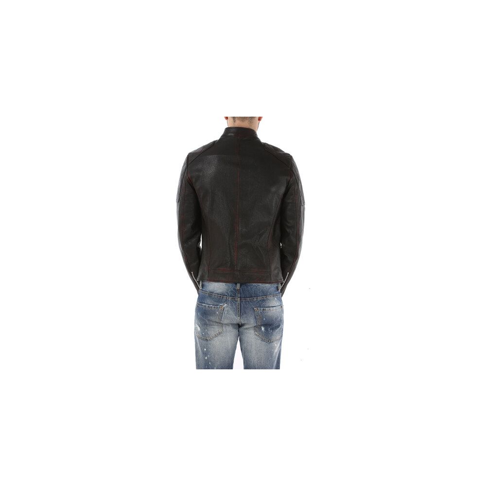 Black Goatskin Men Jacket