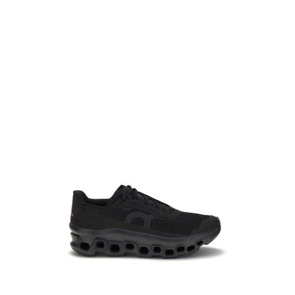 Black Recycled Polyester Athletic Sneakers