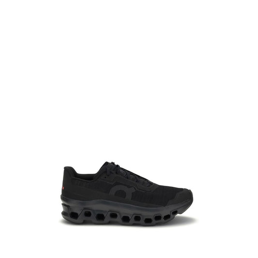 Black Recycled Polyester Athletic Sneakers