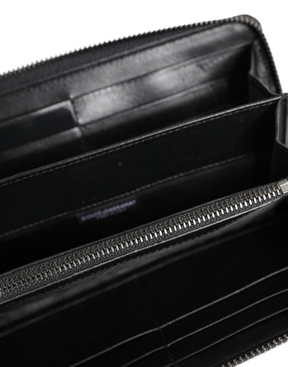 Black Blue Exotic Leather Men Continental Clutch Wallet