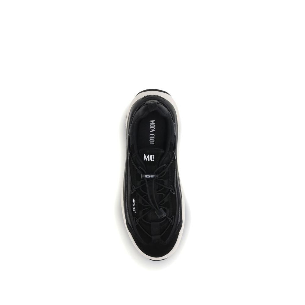 Black Polyester Athletic Sneakers