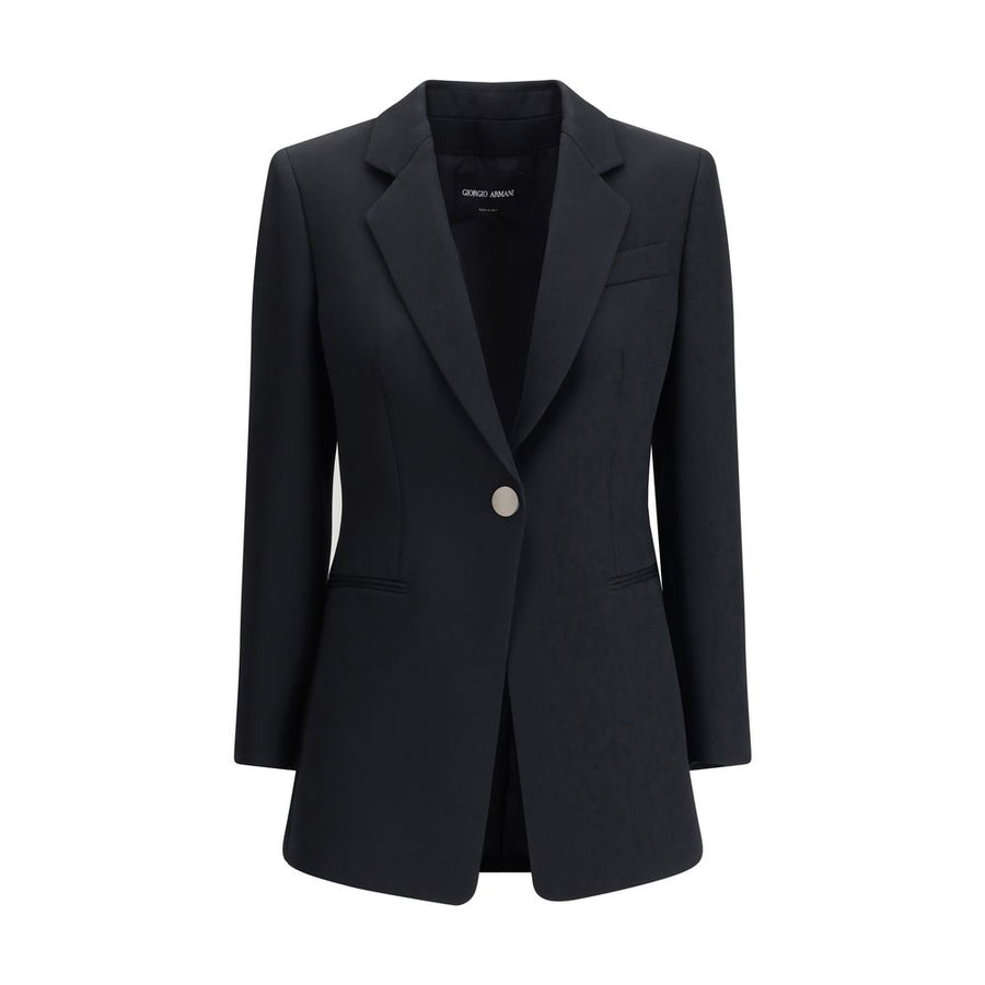 Black Polyester Blazer