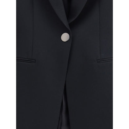 Black Polyester Blazer