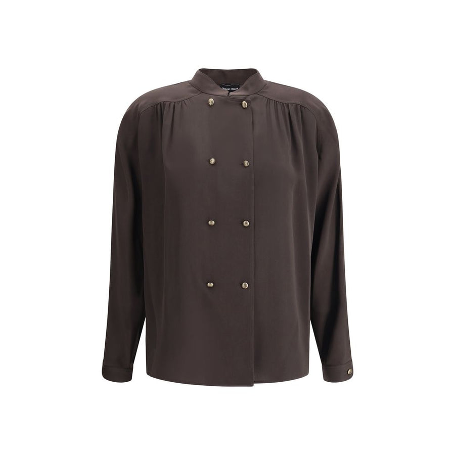 Brown Silk Shirt