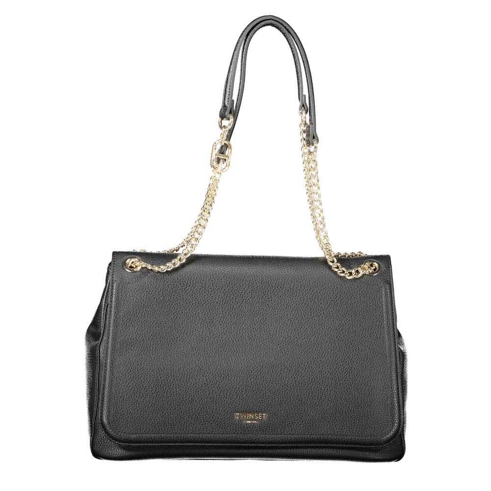 Black Polyethylene Women Handbag