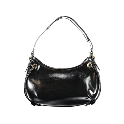 Black Polyethylene Women Handbag