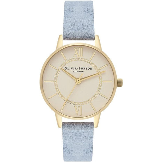 Blue Artificial Leather Dress Watch