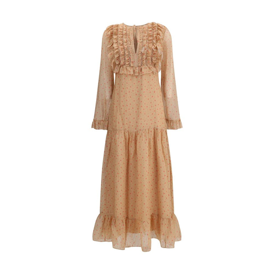 Multicolor Silk Long Dress