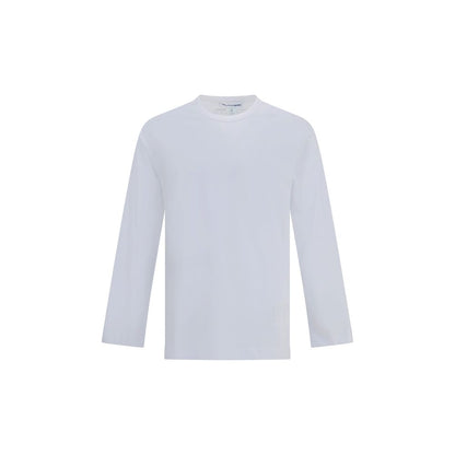 White Cotton Long Sleeve T-Shirt