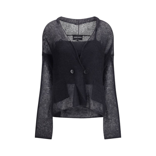 Black Mohair Cardigan