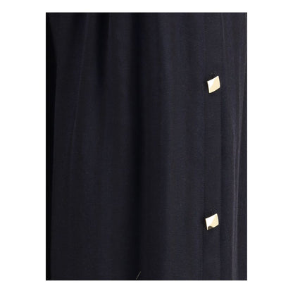 Black Fleece Wool Long Skirt
